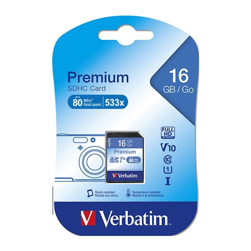 Verbatim Class 10 SDHC Card 16GB